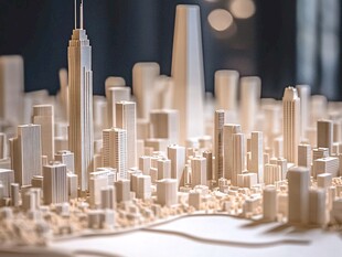 城市建筑模型微缩景观