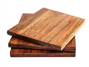 三块实木板材堆叠展示