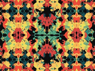 多彩抽象对称图案纹理