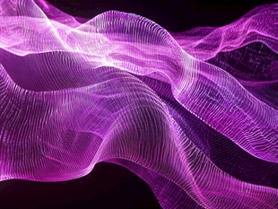 梦幻紫色流动光线背景