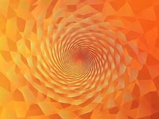 橙色旋涡几何抽象背景图