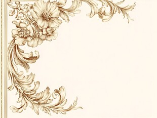 欧式花卉复古边角装饰图