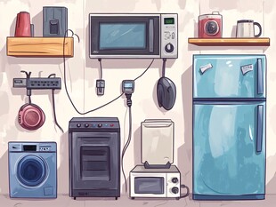 多彩家电布置一角