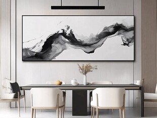 现代简约风客厅水墨装饰画