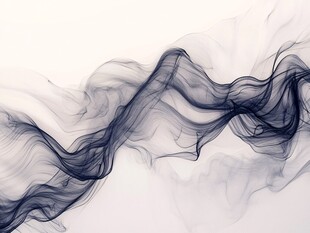 水墨烟雾线条艺术画面