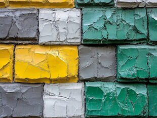 多彩裂纹砖块墙面纹理