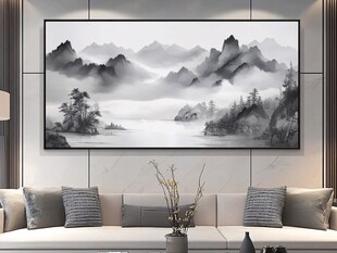 中式山水挂画 装点雅致客厅