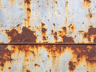 生锈金属板的斑驳纹理