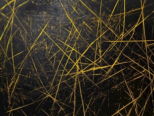 黑色背景上的黄色线条纹理