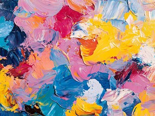 多彩油画笔触纹理图案