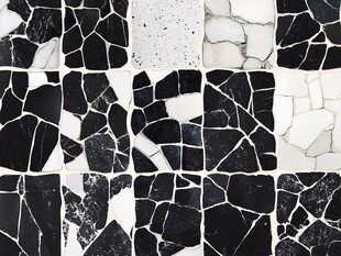 黑白碎纹拼接瓷砖纹理