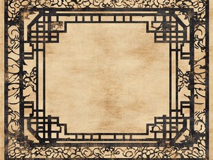 中式复古边框纹理背景图