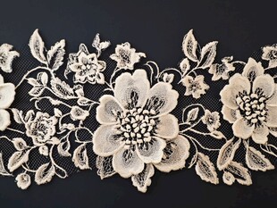 精致白色花卉蕾丝花边