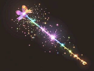 梦幻魔法仙女棒闪耀光芒