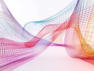 梦幻彩色线条抽象艺术图