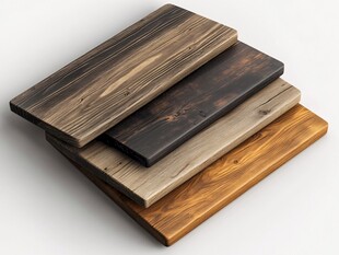 多样实木板材展示