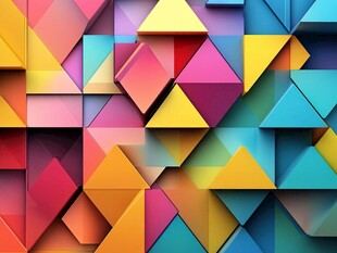 多彩立体几何图案背景