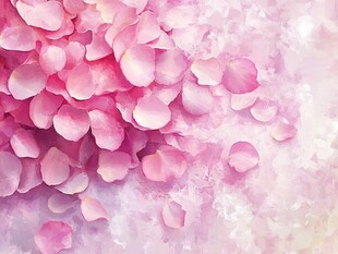 浪漫粉色玫瑰花瓣背景