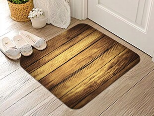 木纹地垫 门口的温馨点缀