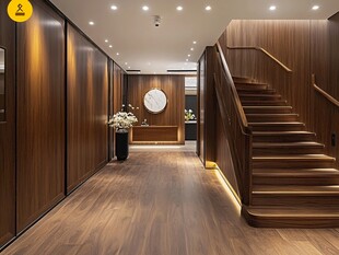 木质奢华风室内楼梯空间