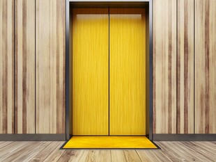 黄色电梯门 现代简约风格