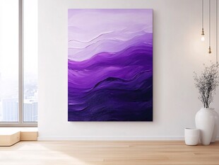 紫色梦幻抽象艺术挂画