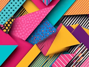 多彩几何拼接创意背景图