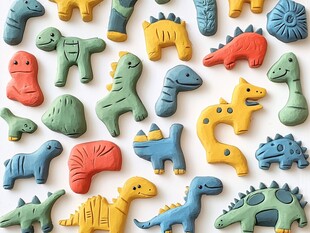 多彩卡通恐龙造型小物件