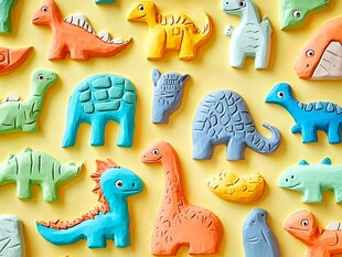 多彩可爱恐龙造型橡皮泥