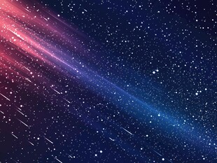 梦幻星空流星绚烂背景图