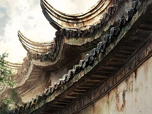 古建飞檐 尽显中式韵味