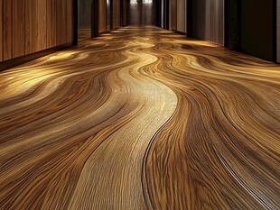 灵动木纹走廊地板设计