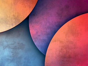 多彩几何圆形抽象背景图