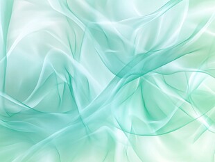 淡绿色飘逸纱幔纹理背景