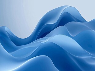 蓝色流体波浪抽象背景图
