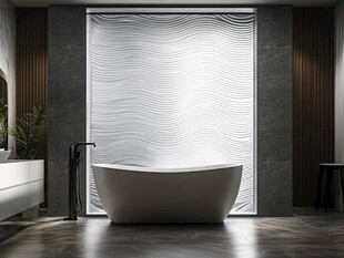 现代简约风浴室浴缸设计