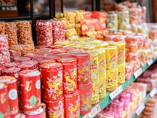 喜庆年货糖果陈列货架