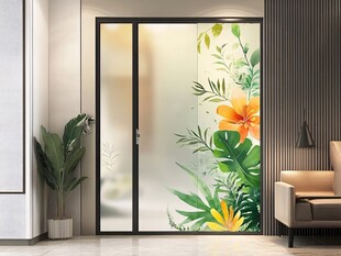 花卉玻璃门 营造清新家居风