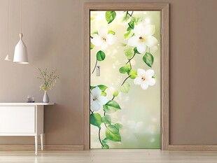 清新花卉门贴装饰效果图