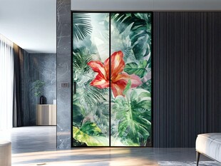 花卉绿植艺术玻璃移门