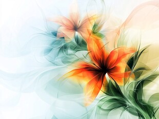 梦幻绚丽花朵抽象背景图