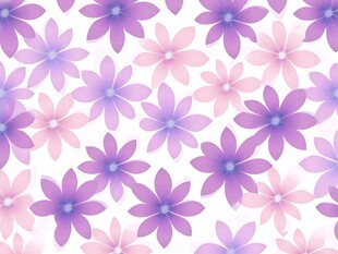 梦幻粉紫花朵无缝图案