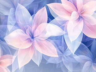 梦幻渐变花朵背景图案