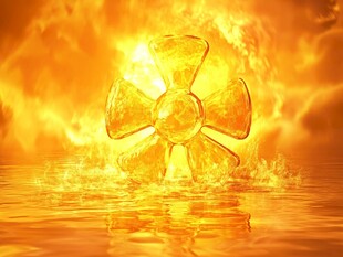 火焰中的放射性标志