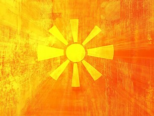 抽象黄色太阳图案背景