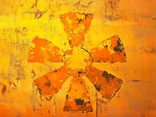 抽象放射性标志艺术画作