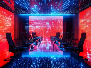 未来感科技风会议室场景