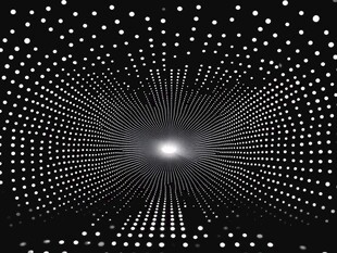 黑白放射点状抽象背景图