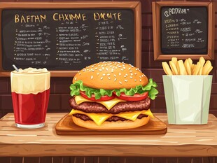 美味汉堡套餐诱人登场