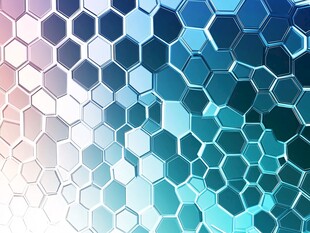 六边形渐变科技风背景图